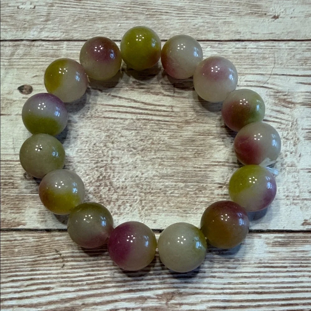 Yanyuan Agate Elastic Band Beaded Bracelet